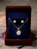 Nyra crystal pendant set
