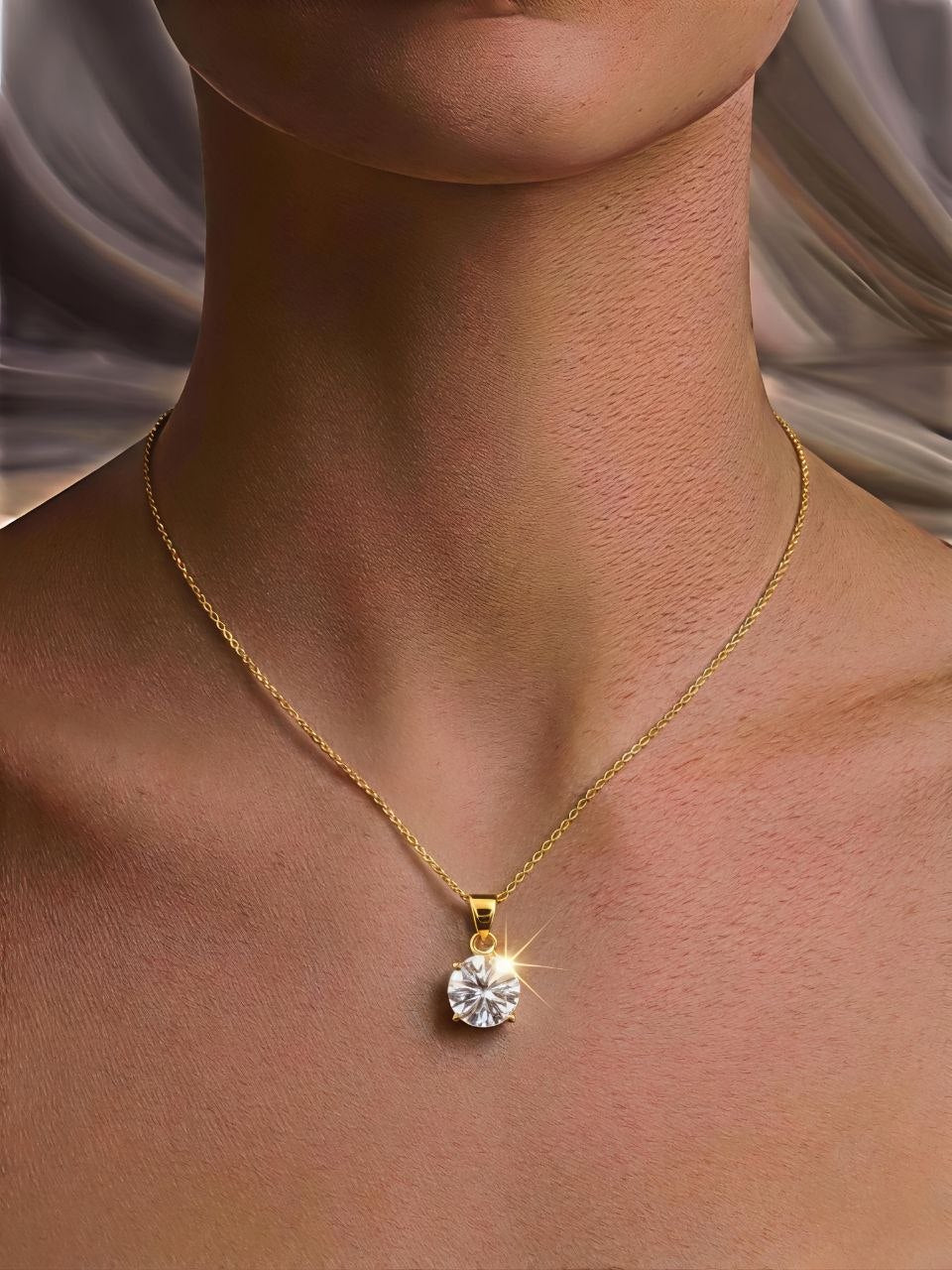 Nyra crystal pendant set