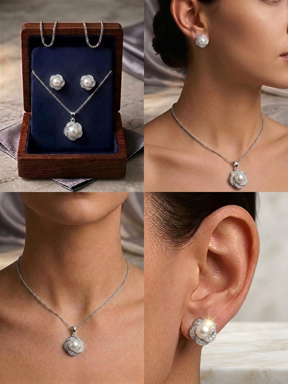 Veloura Pendant & Earrings Set