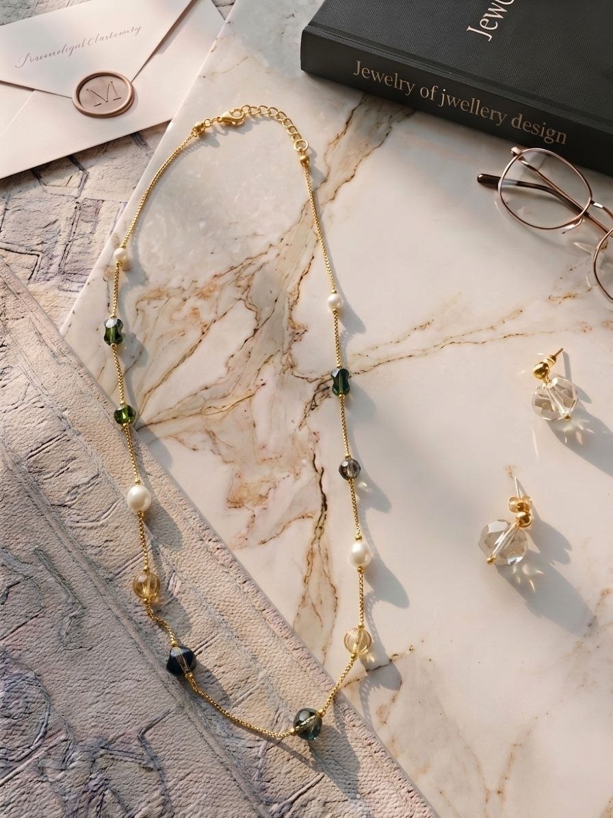 Crystal Bloom Necklace Set