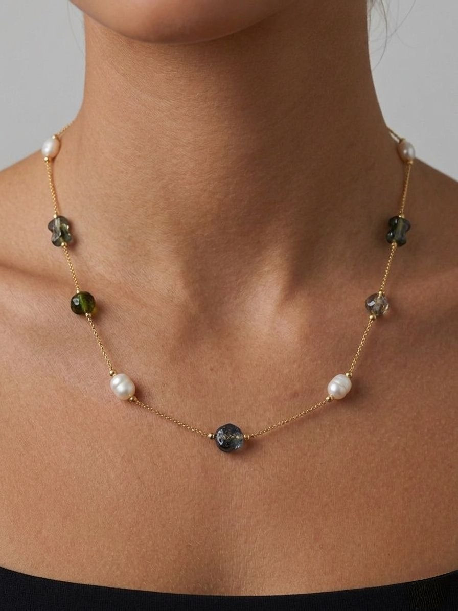 Crystal Bloom Necklace Set
